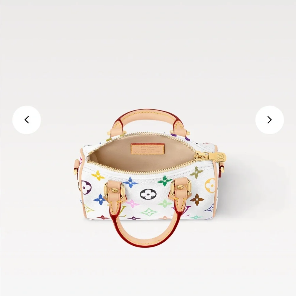 Louis Vuitton Murakami Nano Speedy Multicolor Monogram Handbag New with Tags